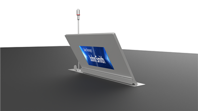 19 "מוניטור נשלף ממונע עם לוחית ומיקרופון